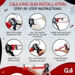 G4GADGET Professional Heavy Duty Caulking Gun