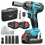 Compact Cordless Impact Wrench with Batteries & Bits