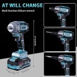 Cordless Impact Wrench with Sockets and Extension Rod