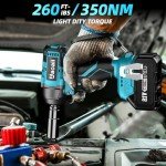 Compact Cordless Impact Wrench with Batteries & Bits