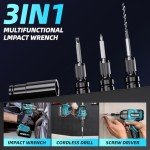 Compact Cordless Impact Wrench with Batteries & Bits