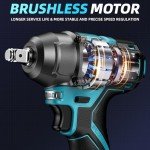 Compact Cordless Impact Wrench with Batteries & Bits