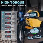 Cordless Impact Wrench with Sockets and Extension Rod