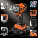 PARRIOR 20V Cordless Impact Wrench with Battery
