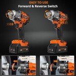 PARRIOR 20V Cordless Impact Wrench with Battery