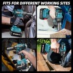 Compact Cordless Impact Wrench with Batteries & Bits