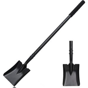 Square Garden Shovel with Metal Handle - 43.3