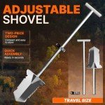 CKG Adjustable Stainless Steel Shovel for Metal Detecting