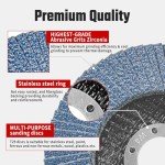 Revvstark 4.5-Inch Mixed Grit Flap Discs (40 Pack)
