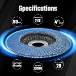 Revvstark 4.5-Inch Mixed Grit Flap Discs (40 Pack)