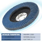20 Pack 4-1/2" Zirconia Flap Discs for Grinders