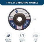Premium Zirconia Flap Discs for Angle Grinder - 100 Pack