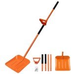 Adjustable 69-Inch Snow Shovel with Ergonomic Handle