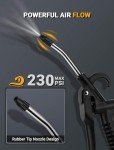 High Flow Air Blow Gun with Rubber Guard