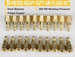 YOTOO 20-Piece Steel Air Plug Fitting Set