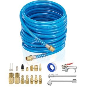 Air Accessory Kit with Coiled Hose and Tools