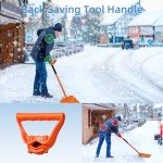 Adjustable 69-Inch Snow Shovel with Ergonomic Handle