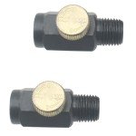 Adjustable Brass In-Line Air Flow Regulators (2 Pcs)