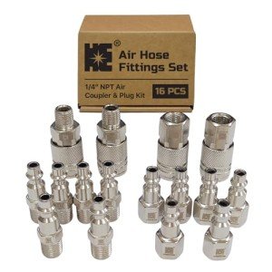 16-Piece Air Hose Fittings Set with Quick Connect