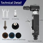 1/4 Inch Angle Air Die Grinder with Sanding Discs