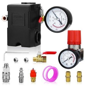 Air Compressor Pressure Regulator & Gauge 95-125 PSI
