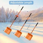 Adjustable 69-Inch Snow Shovel with Ergonomic Handle