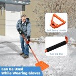 Adjustable 69-Inch Snow Shovel with Ergonomic Handle