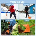 Adjustable 69-Inch Snow Shovel with Ergonomic Handle