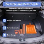 Adjustable 69-Inch Snow Shovel with Ergonomic Handle