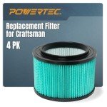 HEPA Filters for Craftsman Wet/Dry Vacs - 4PK