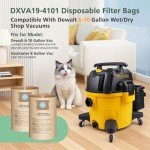 12 Pack Replacement Vacuum Bags for DEWALT Shop Vacs