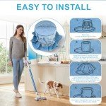 Audvln 8-Pack Reusable Shop Vac Disc Filters