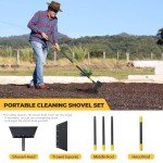 Adjustable Garden Cleaning Shovel with 2 Blades