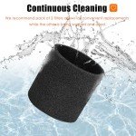Foam Sleeve for Ridgid Wet Dry Vac Filters - 2 Pack