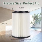 Ridgid VF4000 Wet/Dry Vacuum Replacement Filter, 2 Pack