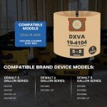 6 Pack High Efficiency Filter Bags for DEWALT Vacuums
