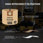 6 Pack High Efficiency Filter Bags for DEWALT Vacuums