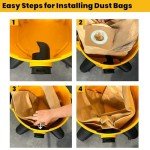 6 Pack High Efficiency Filter Bags for DEWALT Vacuums