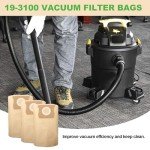 10 Pack Disposable Filter Bags for Stanley Vacs