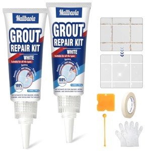 Tile Grout Repair Kit - 2 Pack White Filler