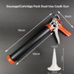 Dual-Purpose Caulk Gun with Nozzles - 2 Pack
