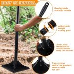 Heavy Duty Adjustable Steel Garden Tamper Tool