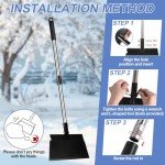 62-Inch Adjustable Ice Scraper and Snow Shovel