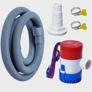 1100GPH 12V Boat Bilge Pump Kit with Hose
