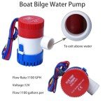 1100GPH 12V Boat Bilge Pump Kit with Hose