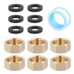 6PCS Brass Blanking Nut Caps with Washers