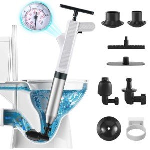 Biupky Air Toilet Plunger Set with Barometer