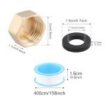 6PCS Brass Blanking Nut Caps with Washers