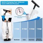 Biupky Air Toilet Plunger Set with Barometer