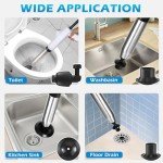 Biupky Air Toilet Plunger Set with Barometer